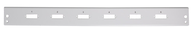 Front panel 6x SC Duplex/LC Quad horizontal, alternating, gray, a.n. VSB-FP-6SC-D-H