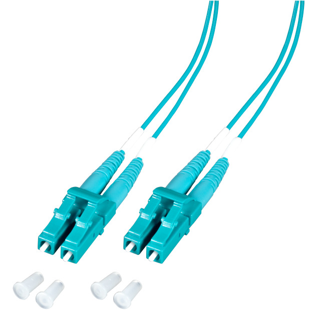 Duplex Patch kábel LC-LC 50/125µ, OM3, LSZH, modrý, 1,2mm, 0,5m, a.n. O0312.0,5-1.2