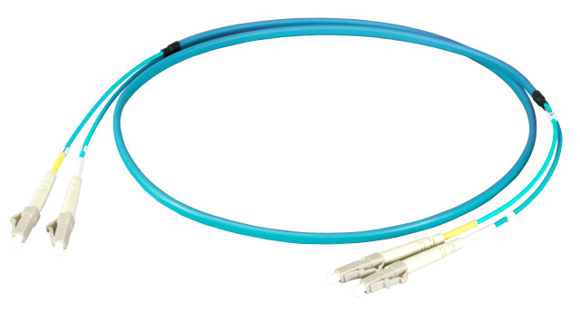 Duplex Patch kábel LC-LC 50/125µ, OM3, LSZH, modrý, Flat Twin, 3x5mm, 1m, a.n. O0312FT.1