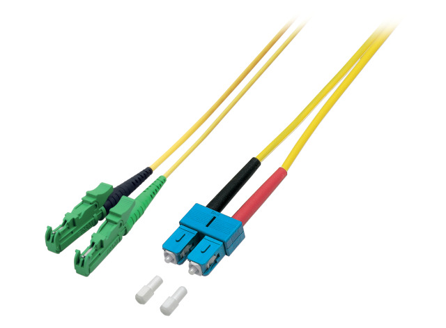 Duplex Patch kábel SC-E2000®/APC 9/125µ, OS2, LSZH, žltý, 3,0mm, 2m, a.n. O0939.2