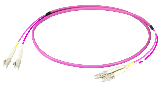 Duplex Patch kábel LC-LC 50/125µ, OM4, LSZH, fialový, Flat Twin, 3x5mm, 20m, a.n. O0319FT.20