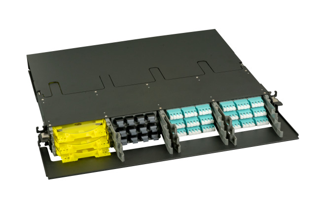 HD Optický patch panel, modulárne vybaviteľný až do 144 portov na 1U, a.n. SB-HD-SW