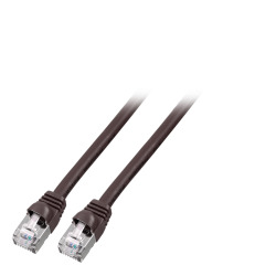 RJ45 Patch kábel S/FTP, Cat.6, PVC, krátka gumová krytka, UL, 3m, čierny