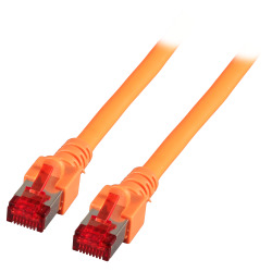 RJ45 Patch kábel S/FTP, Cat.6, LSZH, 0,5m, oranžový