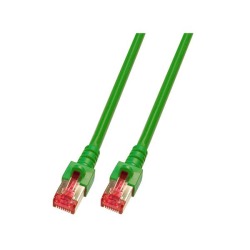 RJ45 Patch kábel S/FTP, Cat.6, LSZH, 0,15m, zelený