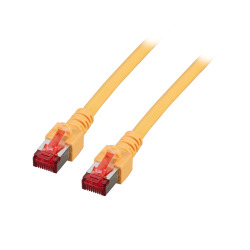 RJ45 Patch kábel S/FTP, Cat.6, LSZH, 0,15m, žltý