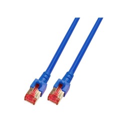 RJ45 Patch kábel S/FTP, Cat.6, LSZH, 0,15m, modrý